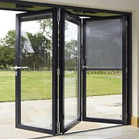 Folding patio door AccordionwoodenaluminumPVC