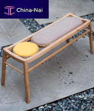 Contemporary bench R&Soakupholstered