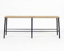 Contemporary bench ADAMwoodensteelleather