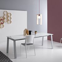 Contemporary table DELTAmetalmetal baserectangular