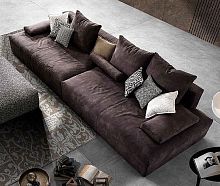 Corner sofa New Yorkcontemporaryfabricbrown