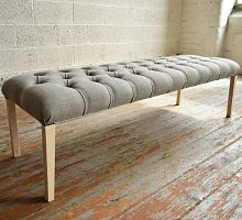 Classic bench MARLBOROUGHwoodenfabricupholstered