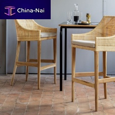 Contemporary bar chair SAIGONindoorfabricteak