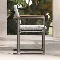 Contemporary chair Tulumoutdoorfabricaluminum base