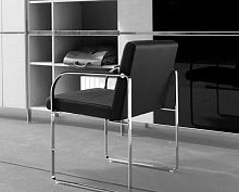 Contemporary chair LLOYDindoorleathermetal base