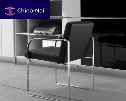 Contemporary chair LLOYDindoorleathermetal base