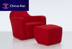 Contemporary armchair FLEXleatherwith footrest