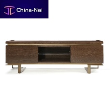 Contemporary TV cabinet PRINCETONlowboardwoodenglass