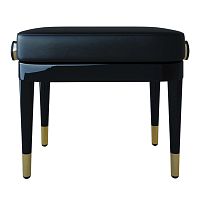 Contemporary piano stool LALAleatherglossy lacquered woodbeech