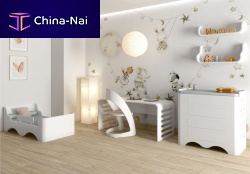 White children's bedroom furniture set Wave room lacquered woodMDFsolid wood