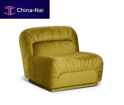Traditional armchair Camillefabricleathersolid wood