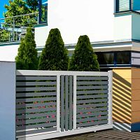 Sliding gate NOUGATaluminumPVCwith bars