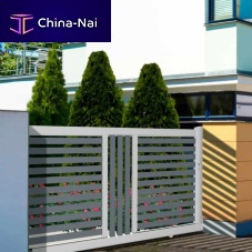 Sliding gate NOUGATaluminumPVCwith bars