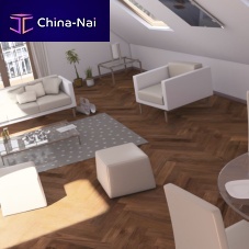 Solid parquet floor KELUDteakchevronoiled