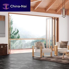 Folding patio door 105oakaluminumdouble-glazed