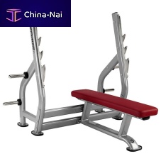 Flat weight training bench L815BBwith barbell rack