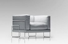 Contemporary club chair PEN CLUBleatherfabric