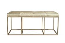 Traditional upholstered bench BONNIEwrought ironbeige