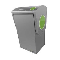 Stainless steel waste bin RETROcrane-liftwith lid