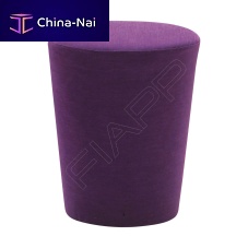 Contemporary pouf BHAGA P13fabricleatherround