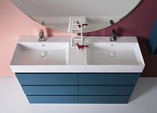Console washbasin ELEGANCEceramicwith mixer tapdouble