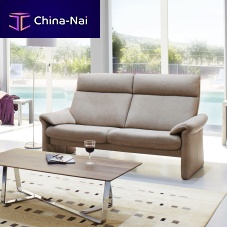 Contemporary sofa MILANOfabricleatherbrown