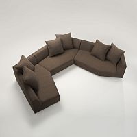 Modular sofa MITOSI contemporaryfabricbrown