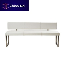 Contemporary upholstered bench SD POLSTER 06leatherstainless steelwith backrest
