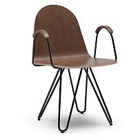 Contemporary chair TEARDROPindoorfabricleather