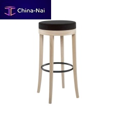 Contemporary bar stool BACCO SG03Aleatherbeech baseupholstered