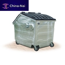 Rear loading waste bin HSB 2,3steelgalvanised steelrecycling