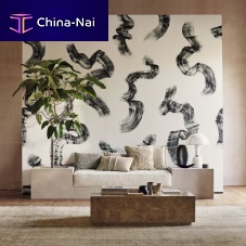 Interior wall covering TSAURIfabricprintedfabric look