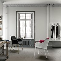 Contemporary chair DUKE Boutdoorfabricleather