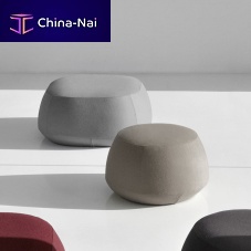 Contemporary ottoman ILEfabricsquareround