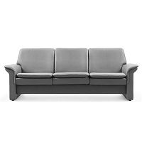 Contemporary sofa SAGAfabricleathergray