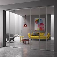 Interior door RI-TRAITwoodenanodized aluminumsliding