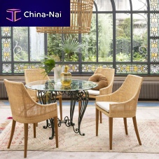 Contemporary dining chair SAIGONindoorteakrattan