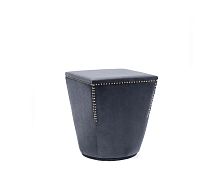 Contemporary pouf In Betweenfabricleathersquare