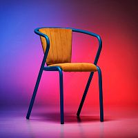 Contemporary chair BICAchair DELIGHT indoorvelvetmetal base