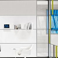 Removable partition MTROPOLINES 2woodenglazedsteel