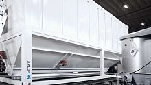 Horizontal silo telescopiccementfor powders