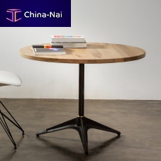 Contemporary bistro table COMPASS steeloakround