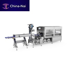 Automatic labelling machine for packagingfor label print and apply applicationhorizontal