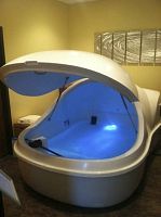 Isolation tank with chromotherapy lamps Commercial with sonotherapy speakers