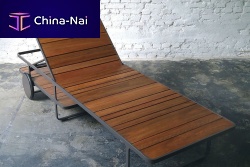 Contemporary sun lounger YURI woodenaluminumgarden