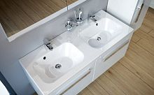 Built-in washbasin CHROME 1200compositewith adjustable mirrordouble