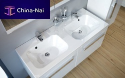 Built-in washbasin CHROME 1200compositewith adjustable mirrordouble