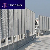 Galvanised steel railing with panelslouveredoutdoor