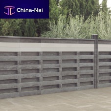 Fence with panels LO Seriesgardenconcretetraditional
