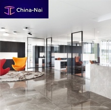 Fixed partition GEMINO INTEGRATEDaluminumglazedfor offices